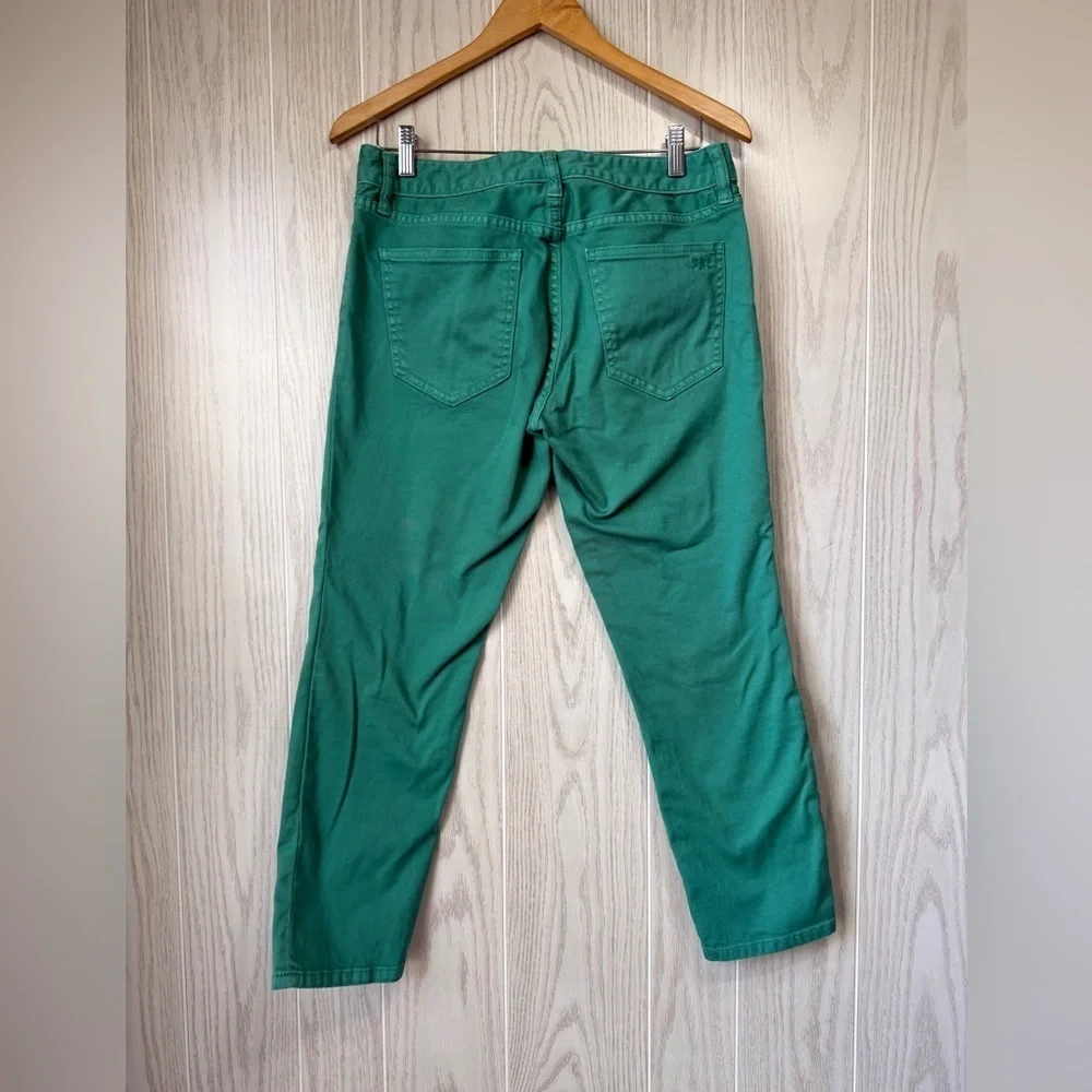 Tory Burch Green Skinny “Alexa Crop” Jeans Dize 30
